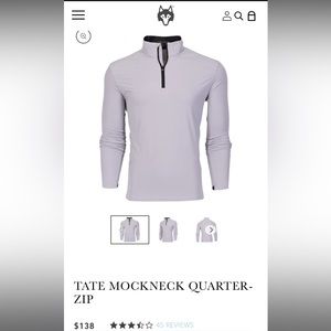 Greyson Tate Mock-neck Quarter-zip in Grey